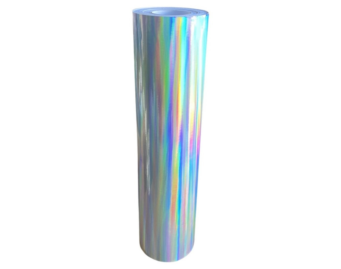 Printable Holographic Spectrum Silver - Print & CAD Cut *Air Release Liner* Bubble Free Application