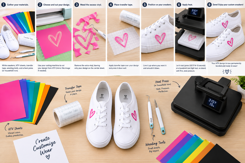 How to Apply Heat Transfer Vinyl to Shoes and Sneakers: The Complete 2026 Guide