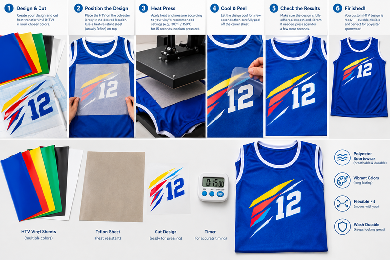 How to Apply Heat Transfer Vinyl to Polyester and Performance Wear: The Complete 2026 Guide