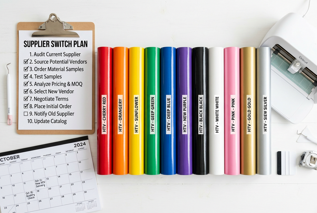 Switching HTV Suppliers Mid-Season: A First-Order Plan for Shops